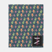 Neon Goudvis Kleurrijk Fun Monogram Aangepaste Naa Fleece Deken (Voorkant)
