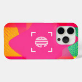 Neon Gradient Custom Monogram iPhone Case (Achterkant (horizontaal))