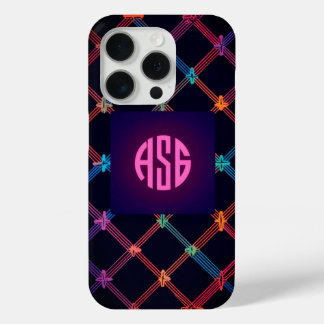 Neon Gradient Custom Monogram iPhone hoesje