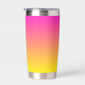 Neon Gradiënt Geel naar Roze Geïsoleerde Drinkbeker (Rechts)