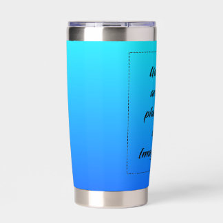 Neon Gradiënt Lichtblauw naar Donkerblauw Geïsoleerde Drinkbeker