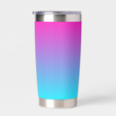 Neon Gradiënt Lichtblauw naar Roze Geïsoleerde Drinkbeker (Rechts)