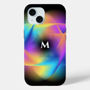  Neon Gradient Optical Illusion-ontwerp iPhone 15 Case