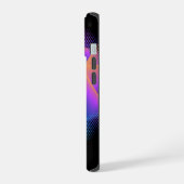  Neon Gradient Optical Illusion-ontwerp iPhone 15 Case (Linkerkant)