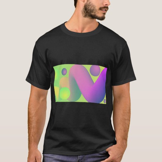 Neon Gradiënt Party Vibes T-shirt (Voorkant)