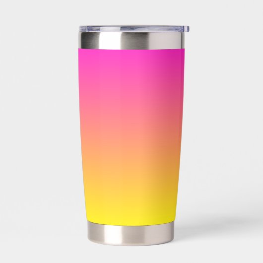 Neon Gradient Pink to Yellow Geïsoleerde Drinkbeker (Links)