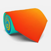 Neon Gradient Rainbow Abstract Stropdas (Opgerold)