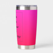Neon Gradiënt Rood naar Roze Geïsoleerde Drinkbeker (Achterkant)