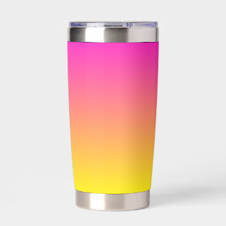 Neon Gradiënt Roze naar Geel Geïsoleerde Drinkbeker
