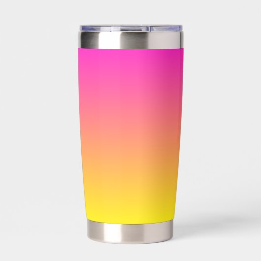 Neon Gradiënt Roze naar Geel Geïsoleerde Drinkbeker (Voorkant)