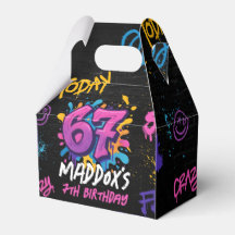 Neon Graffiti 6 7 Meme Trend Zes Zeven Verjaardag