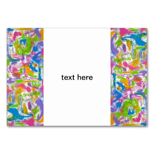 Neon Graffiti-Abstracte Art Brushstrokes Kaart (Voorkant)