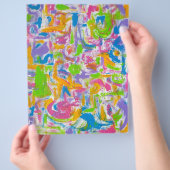 Neon Graffiti - Abstracte kunst penseelstreken Flyer (Hand)