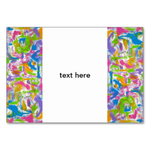 Neon Graffiti-Abstracte kunstborstels Kaart