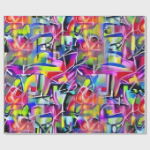 Neon Graffiti Cadeaupapier (Vlak)