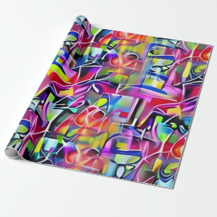 Neon Graffiti Cadeaupapier
