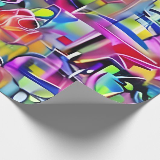 Neon Graffiti Cadeaupapier (Hoek)
