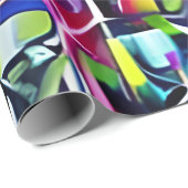 Neon Graffiti Cadeaupapier (Rol Hoek)