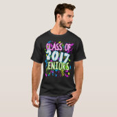 Neon Graffiti Class of 2017 Seniors Afstuderen T-shirt (Voorkant volledig)