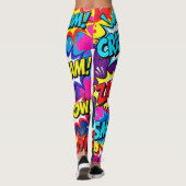 Neon Graffiti Comic Book Action Words Leggings (Achterkant)