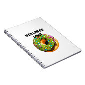 Neon Graffiti Donut–Straat Kunst Spikkel Explosie Notitieboek (Rechterzijde)