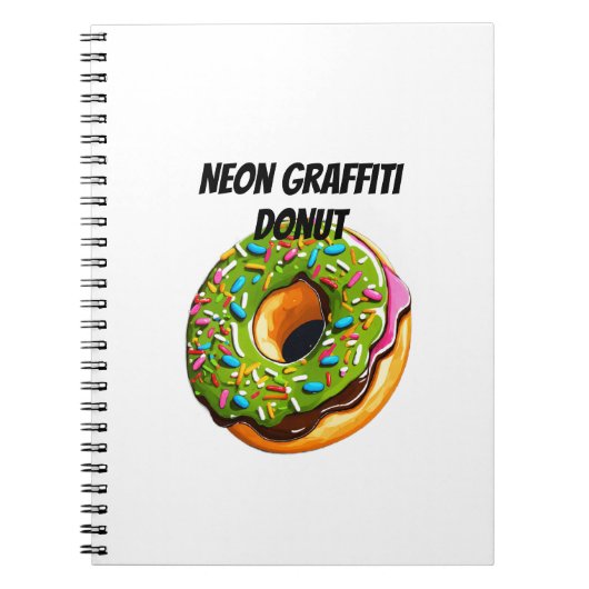 Neon Graffiti Donut–Straat Kunst Spikkel Explosie Notitieboek (Voorkant)