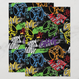 Neon Graffiti Gaming Patroon