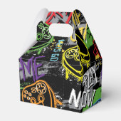 Neon Graffiti Gaming Patroon Bedankdoosjes (Voorkant Zijde)