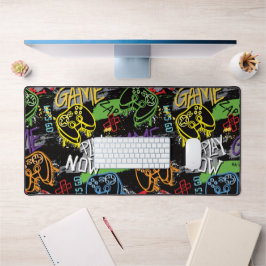 Neon Graffiti Gaming Patroon Bureaumat