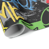 Neon Graffiti Gaming Patroon Cadeaupapier (Rol Hoek)