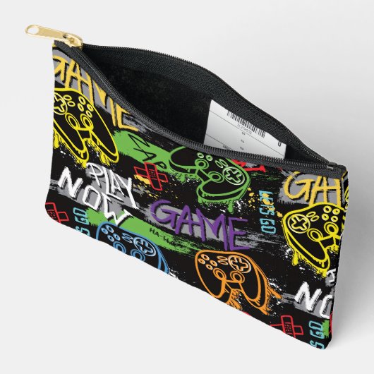 Neon Graffiti Gaming Patroon Etui (Open)