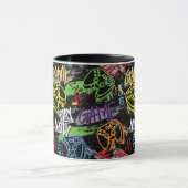 Neon Graffiti Gaming Patroon Mok (Midden)