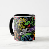 Neon Graffiti Gaming Patroon Mok (Voorkant links)