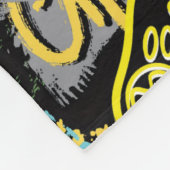 Neon Graffiti Gaming Pattern Fleece Deken (Hoek)