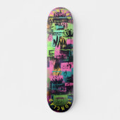 Neon Graffiti-geïnspireerd met Abstracte Street Vi Persoonlijk Skateboard (Voorkant)