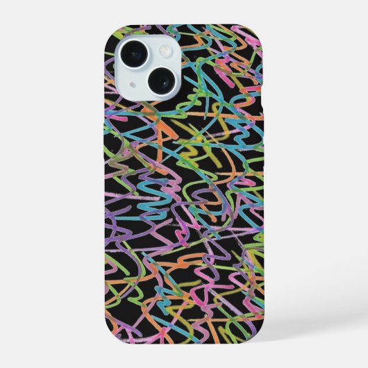 Neon Graffiti iPhone case 15 Hoesje (Achterkant)