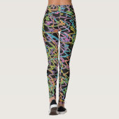 Neon Graffiti-Leggings Leggings (Achterkant)