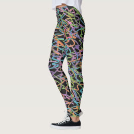 Neon Graffiti-Leggings Leggings