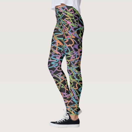 Neon Graffiti-Leggings Leggings (Links)