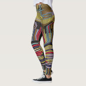 Neon Graffiti-lijnen verplaatsen en bewerken Leggings (Links)