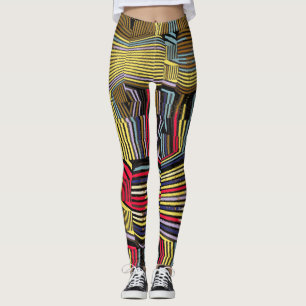 Neon Graffiti-lijnen verplaatsen en bewerken Leggings