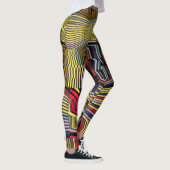 Neon Graffiti-lijnen verplaatsen en bewerken Leggings (Rechts)