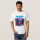 Neon Graffiti Masked Rebels Streetwear T-shirt (Voorkant volledig)