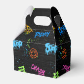 Neon Graffiti Six Seven Kids 7th Birthday Party Bedankdoosjes (Achterkant)