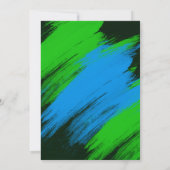 Neon Graffiti Tiener Bubble Voetbal Uitnodiging (Achterkant)