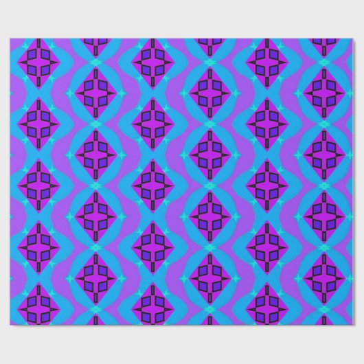 Neon grafisch patroon cadeaupapier (Vlak)