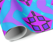 Neon grafisch patroon cadeaupapier (Rol Hoek)