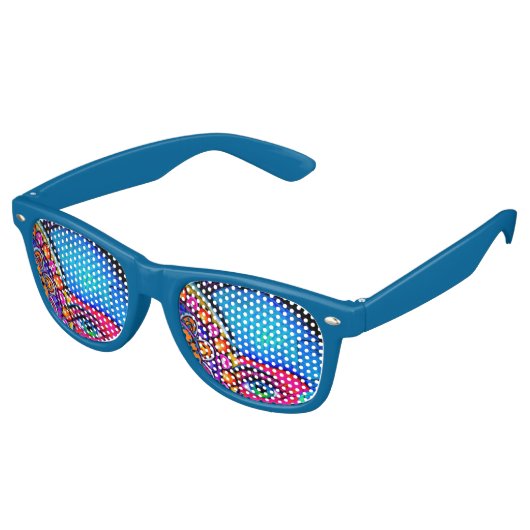 Neon Grafitti Retro Zonnebril (Gekanteld)