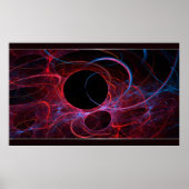 Neon Graviteitsvlam Fractal Poster (Voorkant)