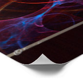 Neon Graviteitsvlam Fractal Poster (Hoek)